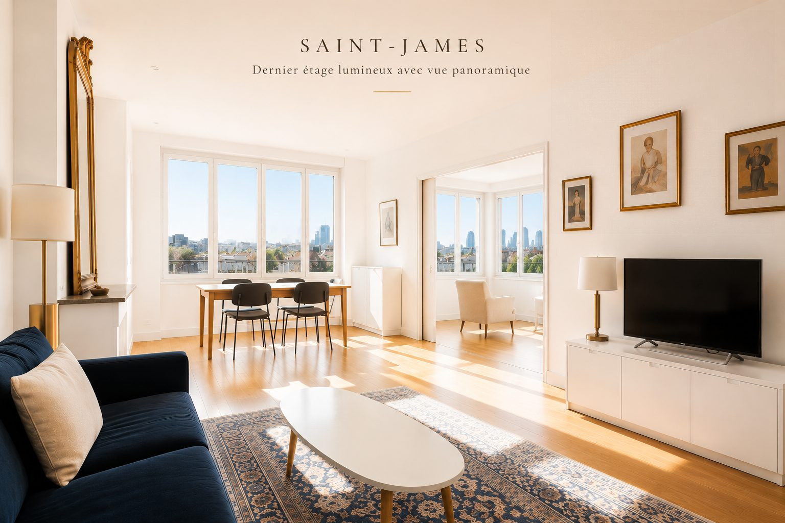 RARE – Neuilly-sur-Seine, élégant appartement de 70 m² baigné de lumière