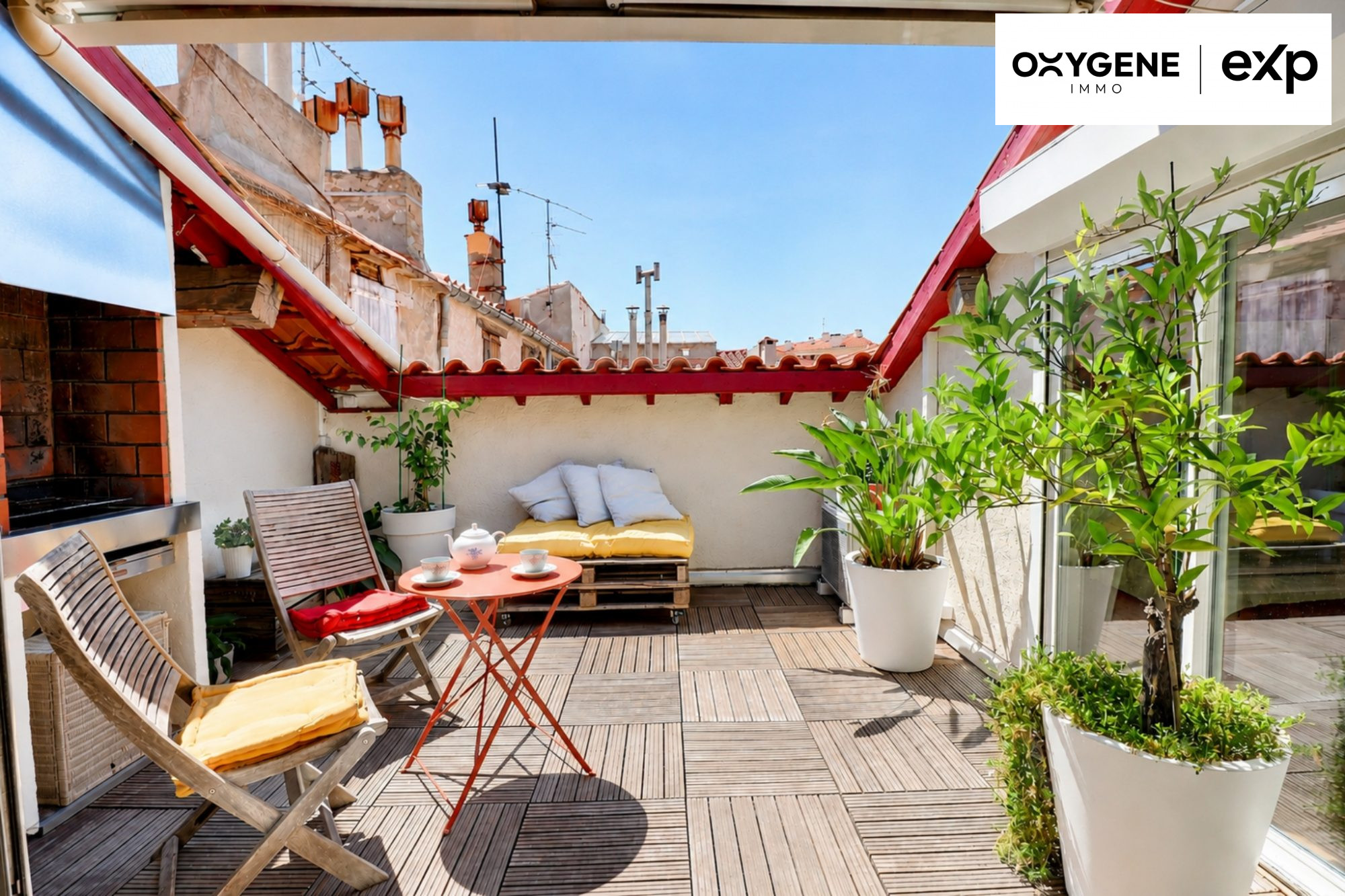 Ensemble immobilier de caractère à Perpignan : Duplex + Studio + Garage + Atelier