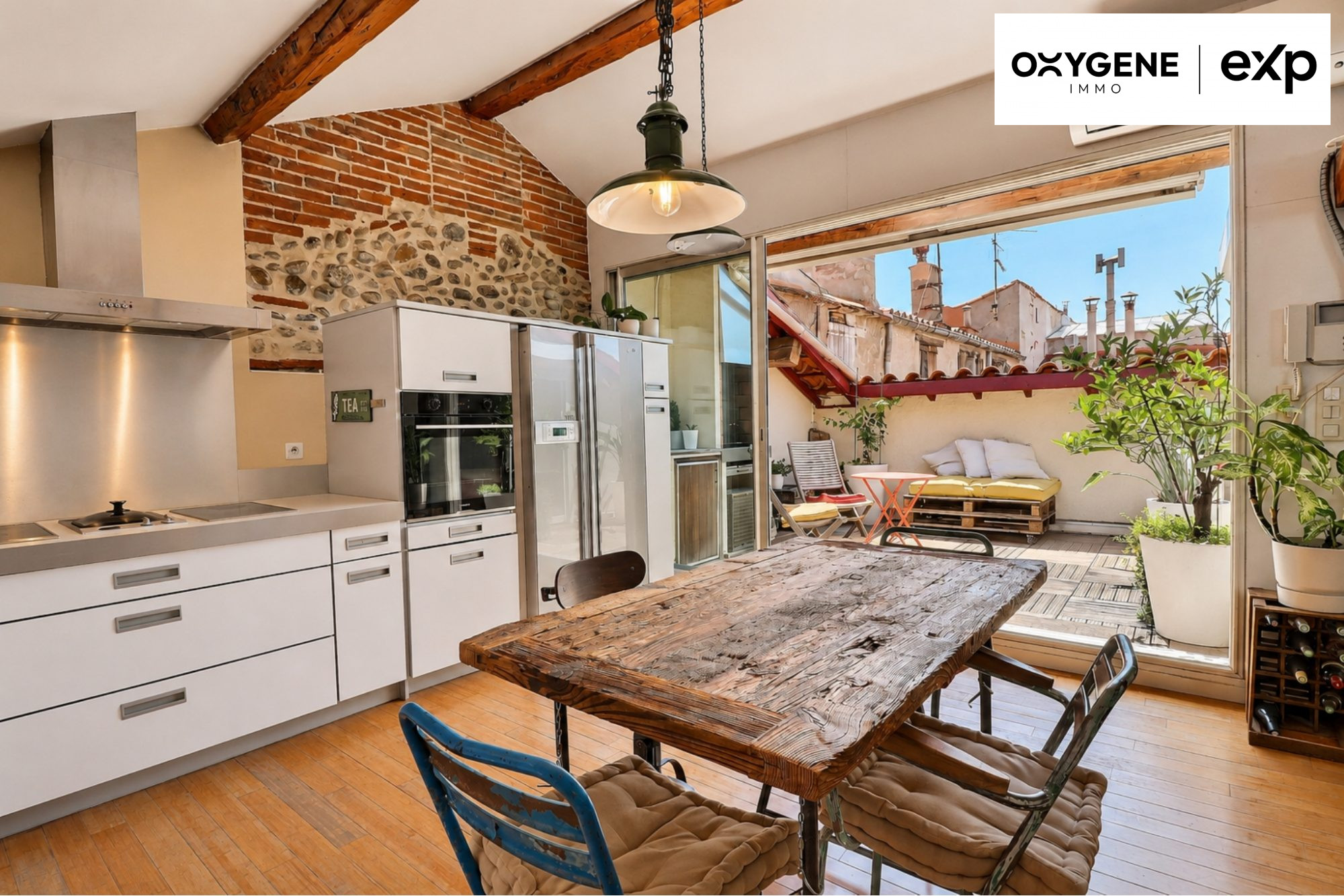Ensemble immobilier de caractère à Perpignan : Duplex + Studio + Garage + Atelier