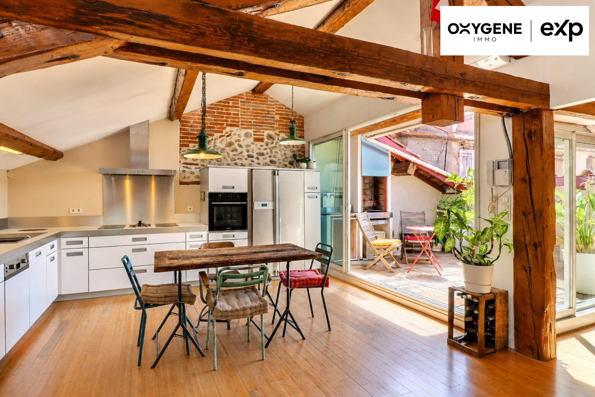 Ensemble immobilier de caractère à Perpignan : Duplex + Studio + Garage + Atelier