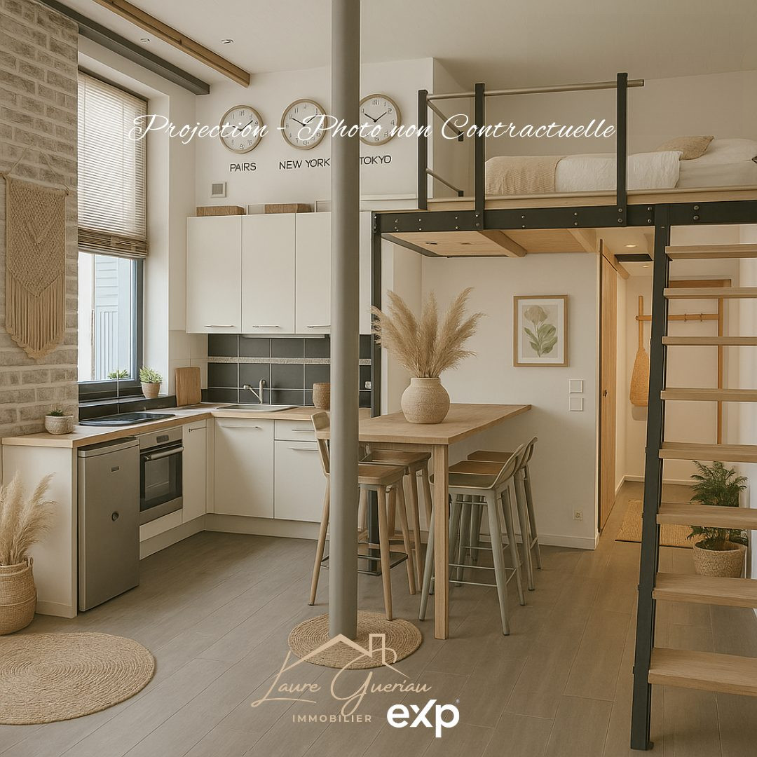 Paris 5e – Studio-loft rénové avec mezzanine, au calme sur cour