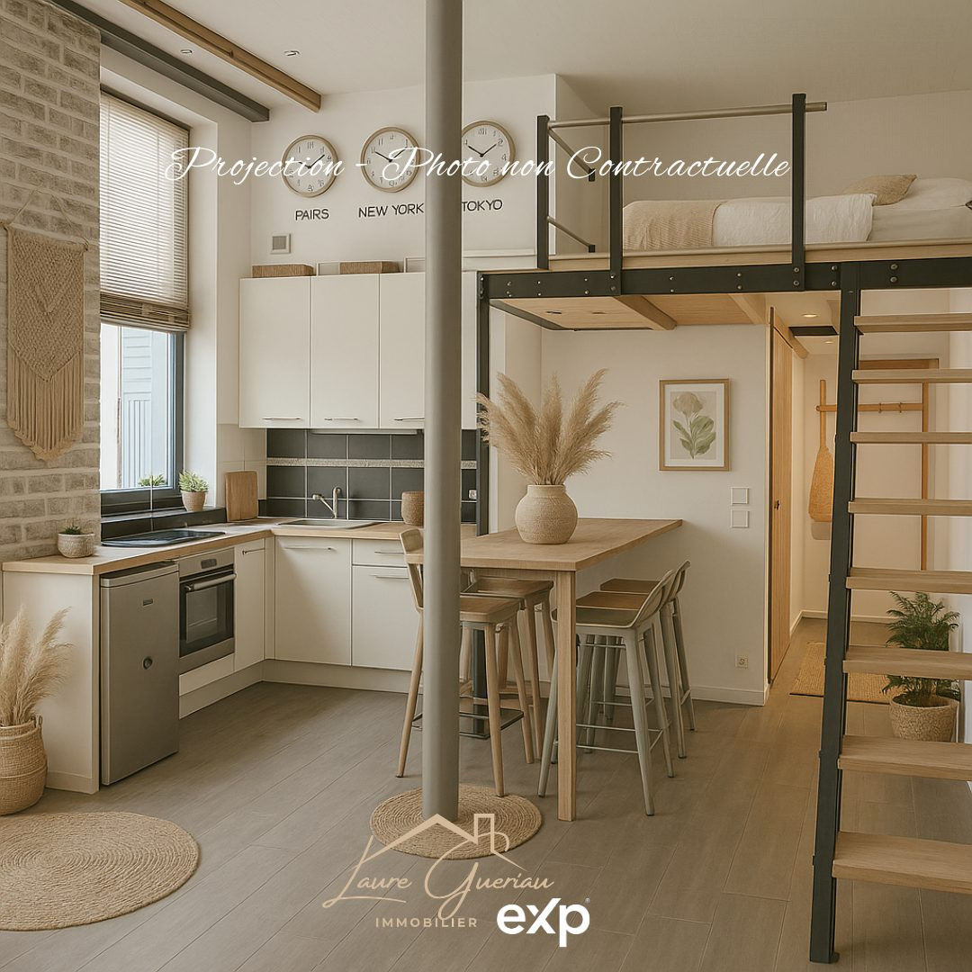 Paris 5e – Studio-loft rénové avec mezzanine, au calme sur cour
