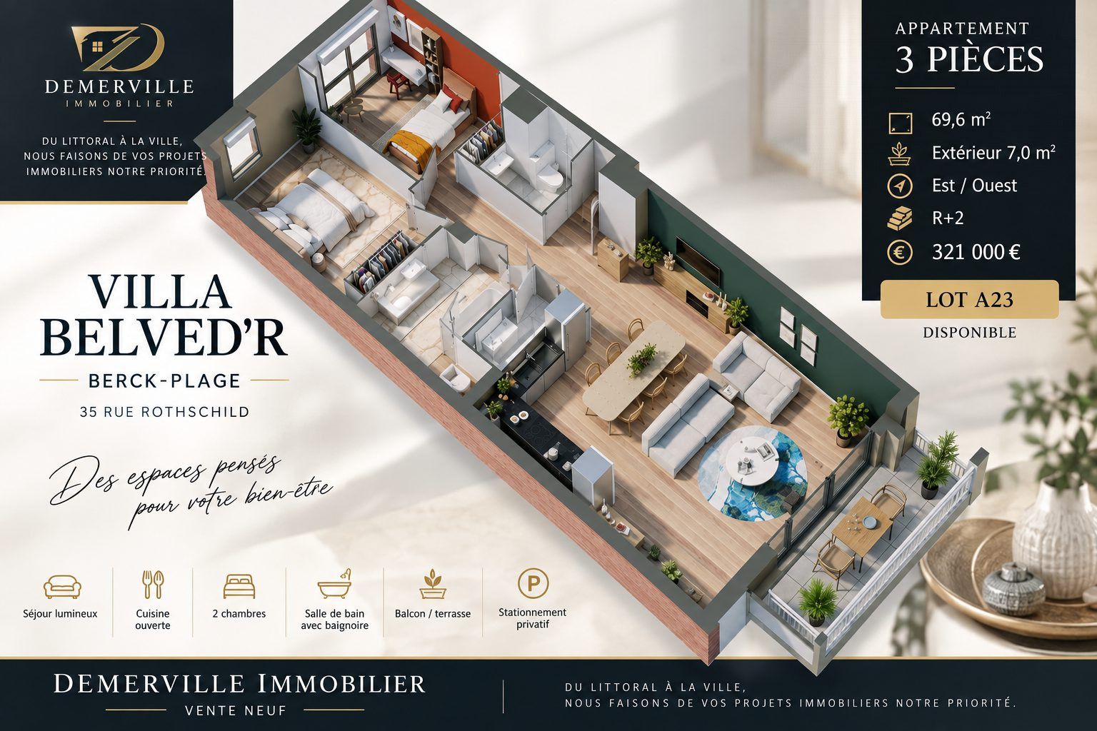 Appartement à vendre à Berck, 24 m²