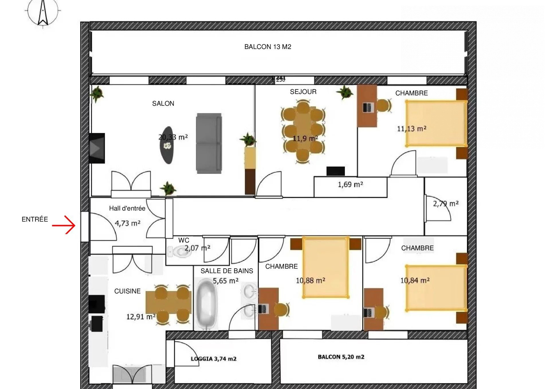 Appartement 5 pièces 97 m² · à Langon · 97 m² · 154 000 €