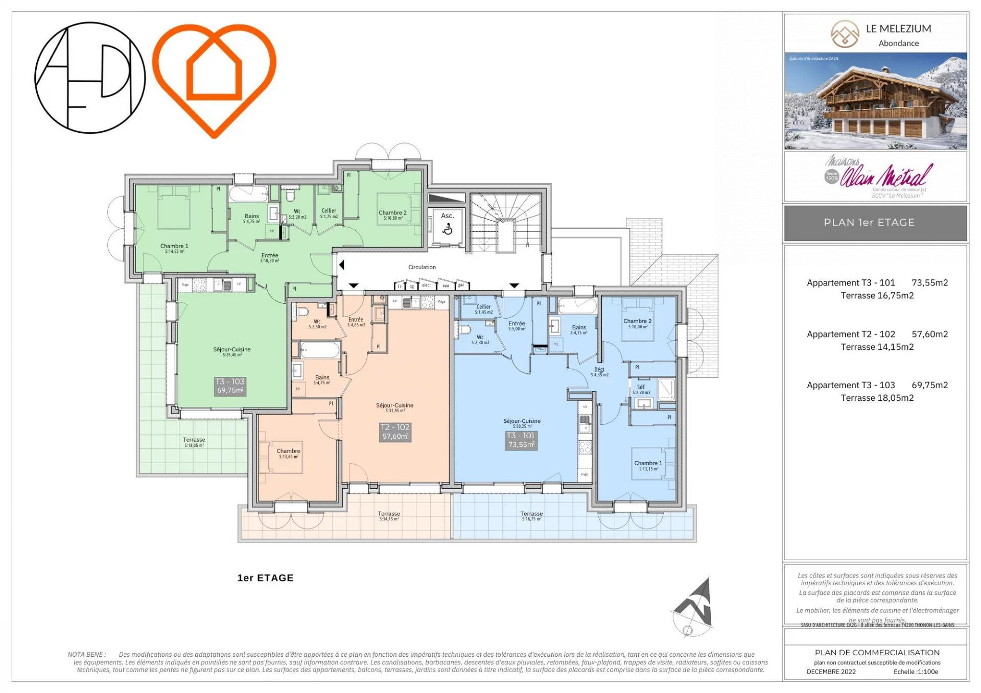 Appartement 3 pièces 69 m² · à Abondance · 69 m² · 435 000 €