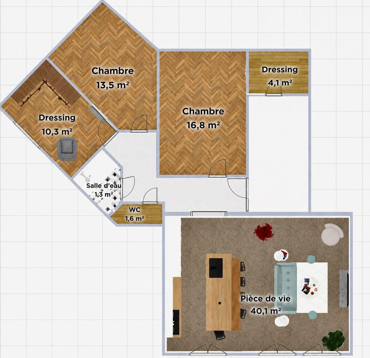Appartement à vendre à Rennes, 96 m²