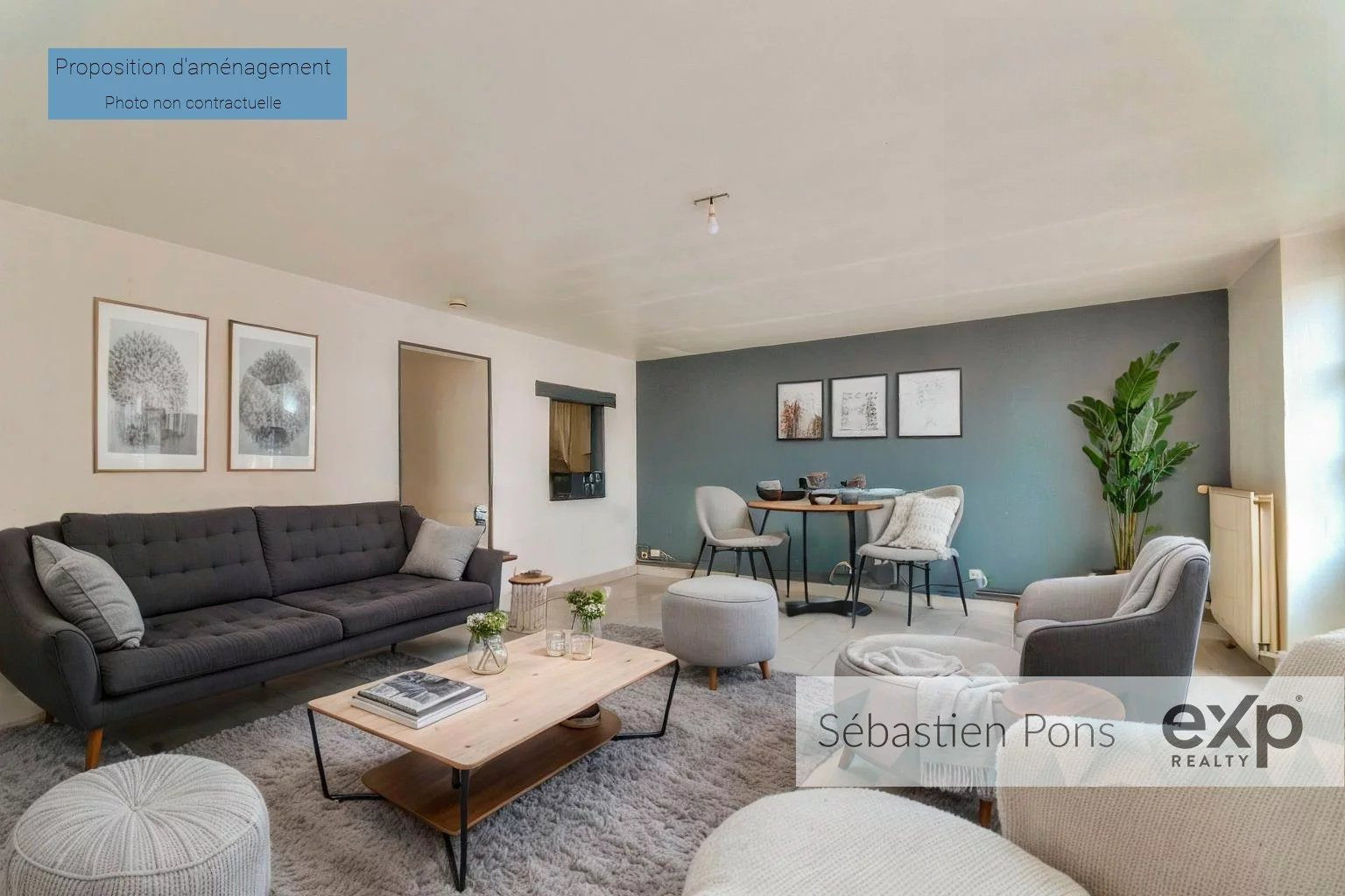 Rare: Appartement 4 pièces centre village, à personnaliser