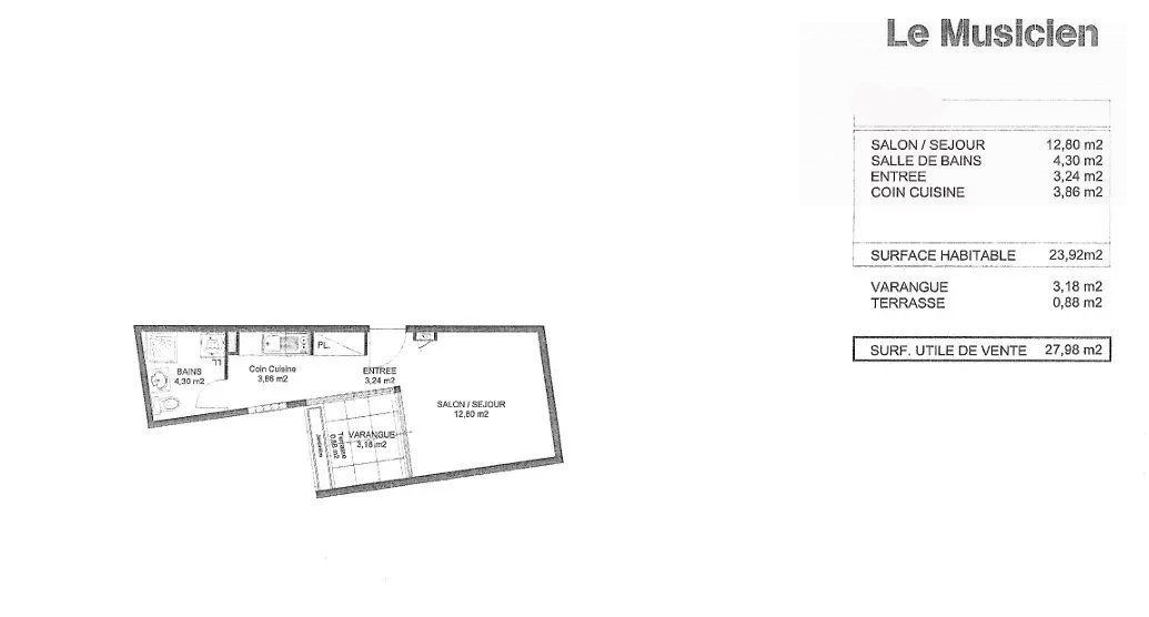 Appartement à vendre à Saint-Denis, 24 m²