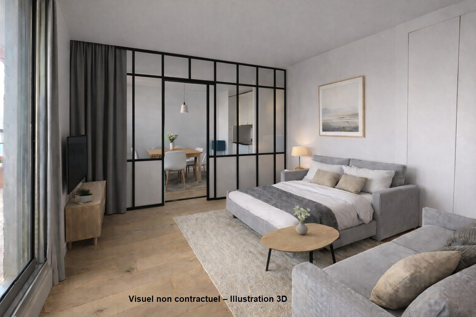 Grand studio lumineux – Balcon – Canal Saint-Martin
