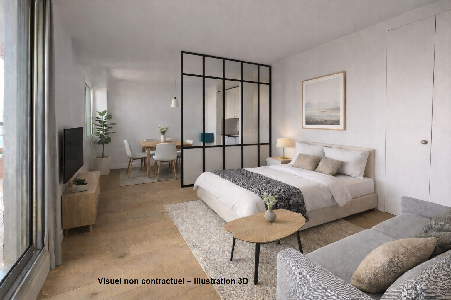 Grand studio lumineux – Balcon – Canal Saint-Martin