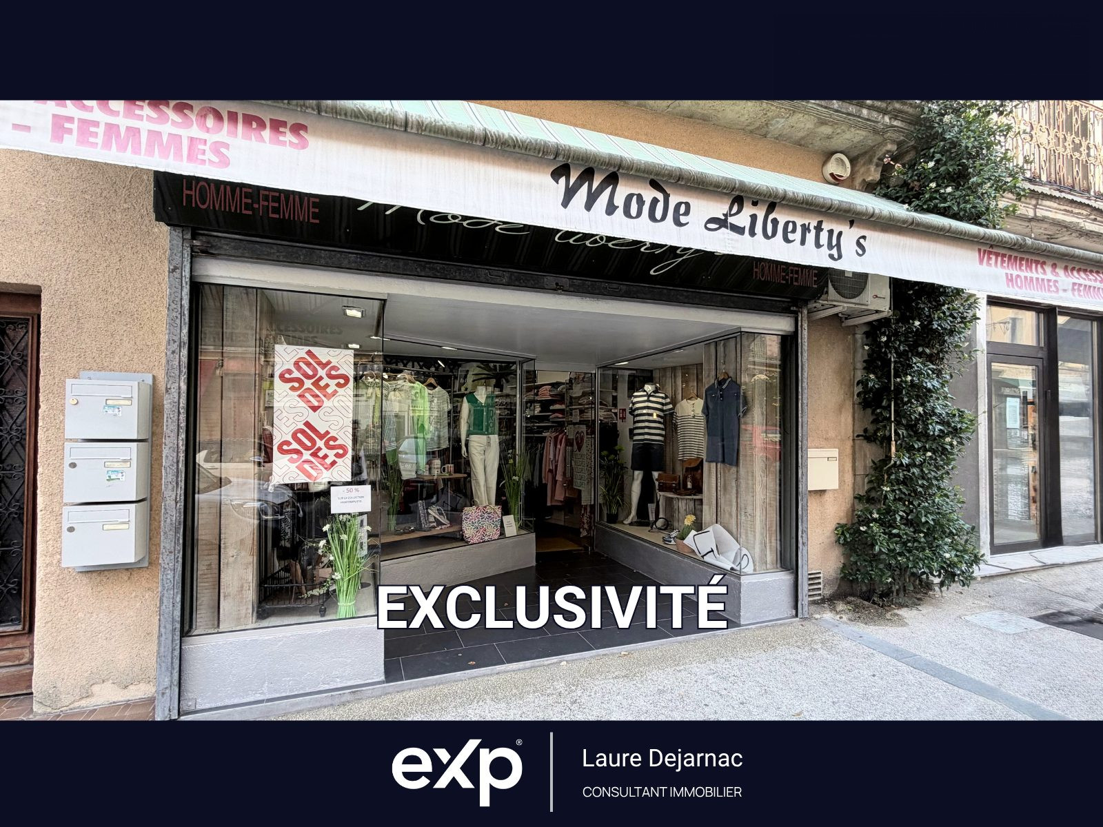 Droit au bail – Local commercial 73 m² en cœur de ville de Lodève