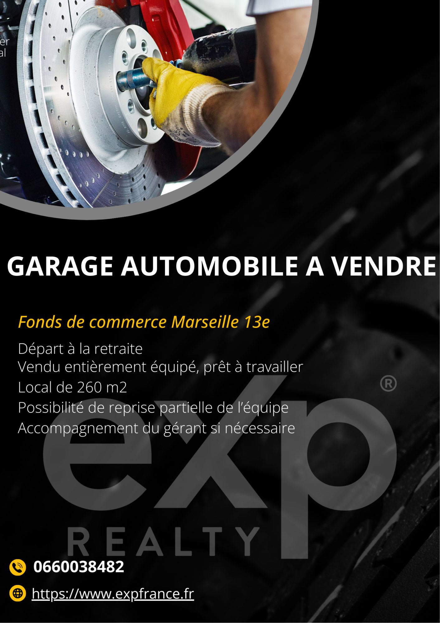 Fonds de commerce garage automobile