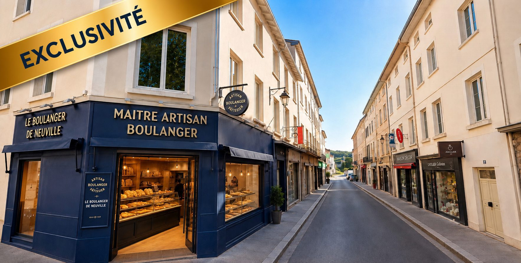 Tres bon commerce de boulangerie-patisserie-traiteur