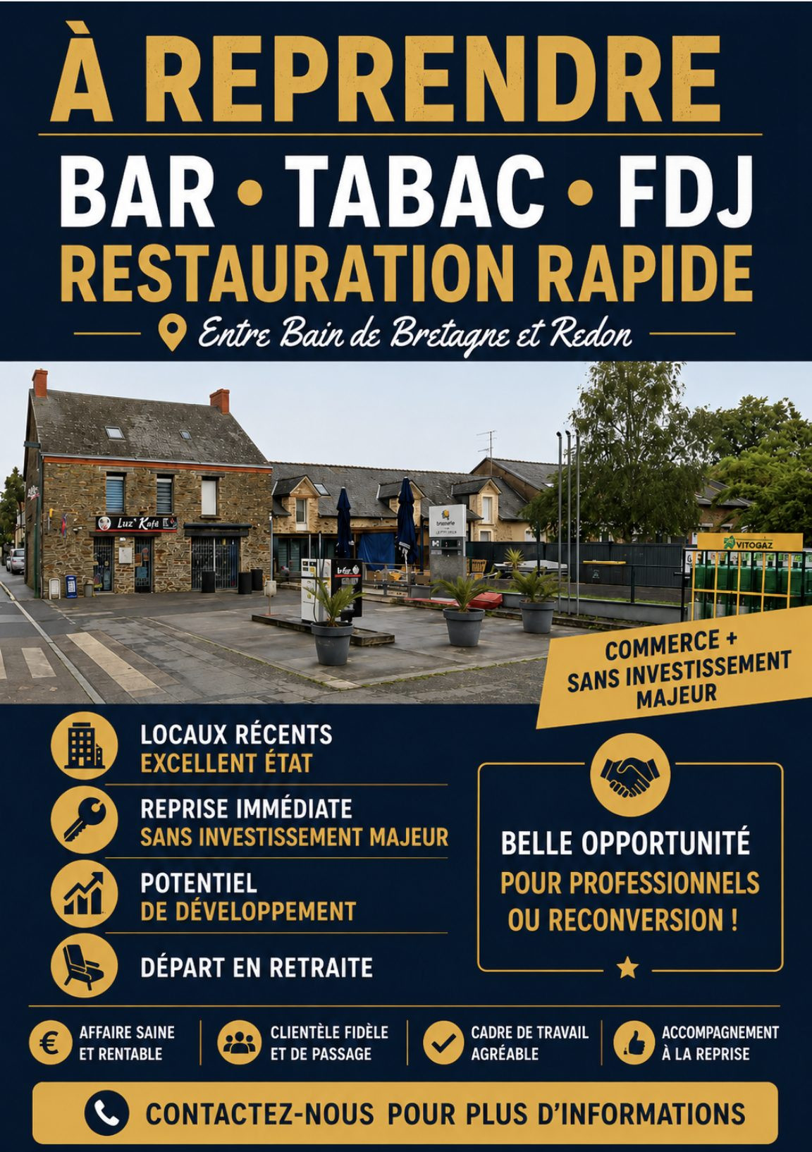Fonds de commerce dans Sainte-Anne-sur-Vilaine · 80 m² · 127 000 €