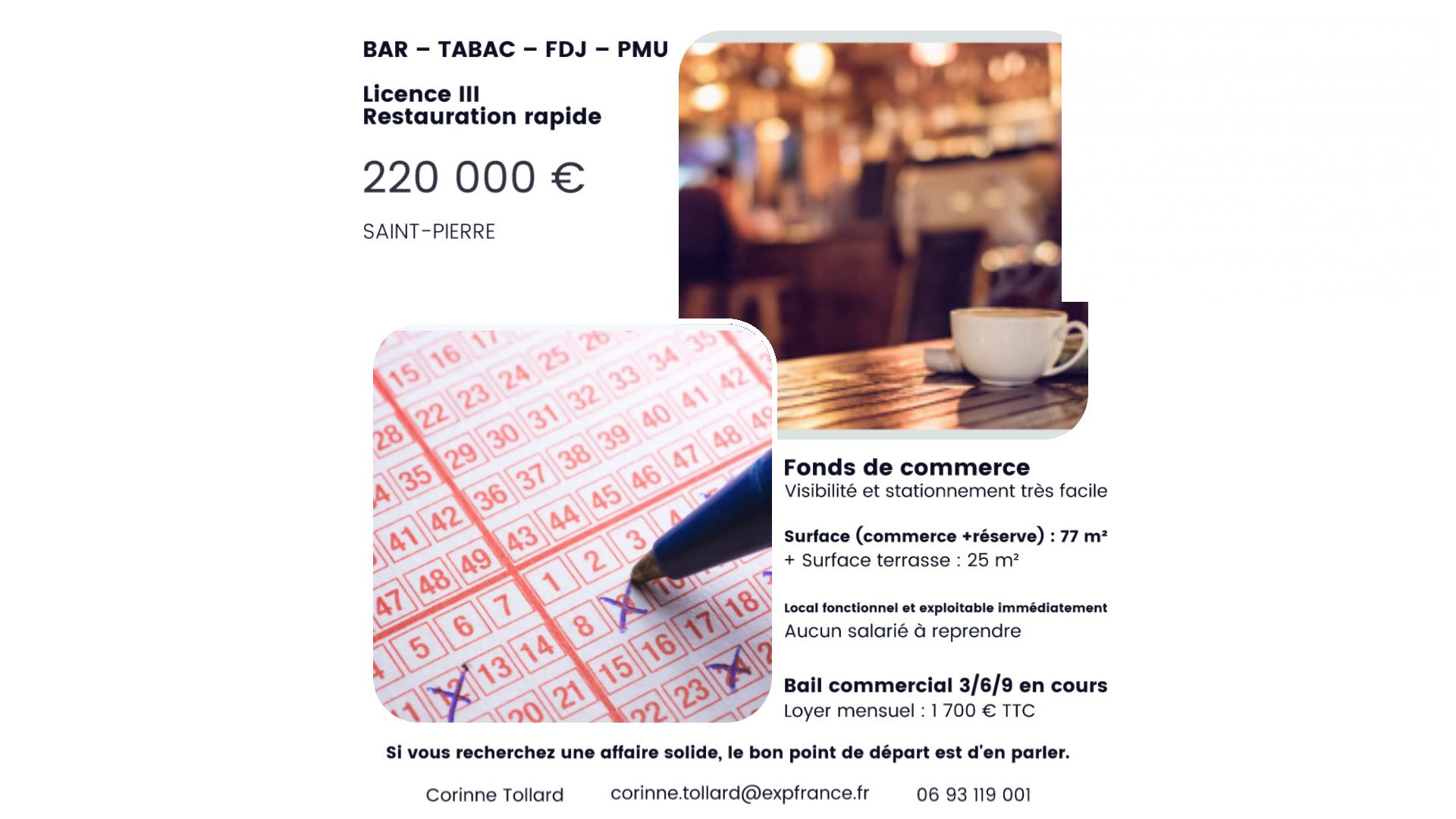 Fonds de commerce à vendre à Saint-Pierre