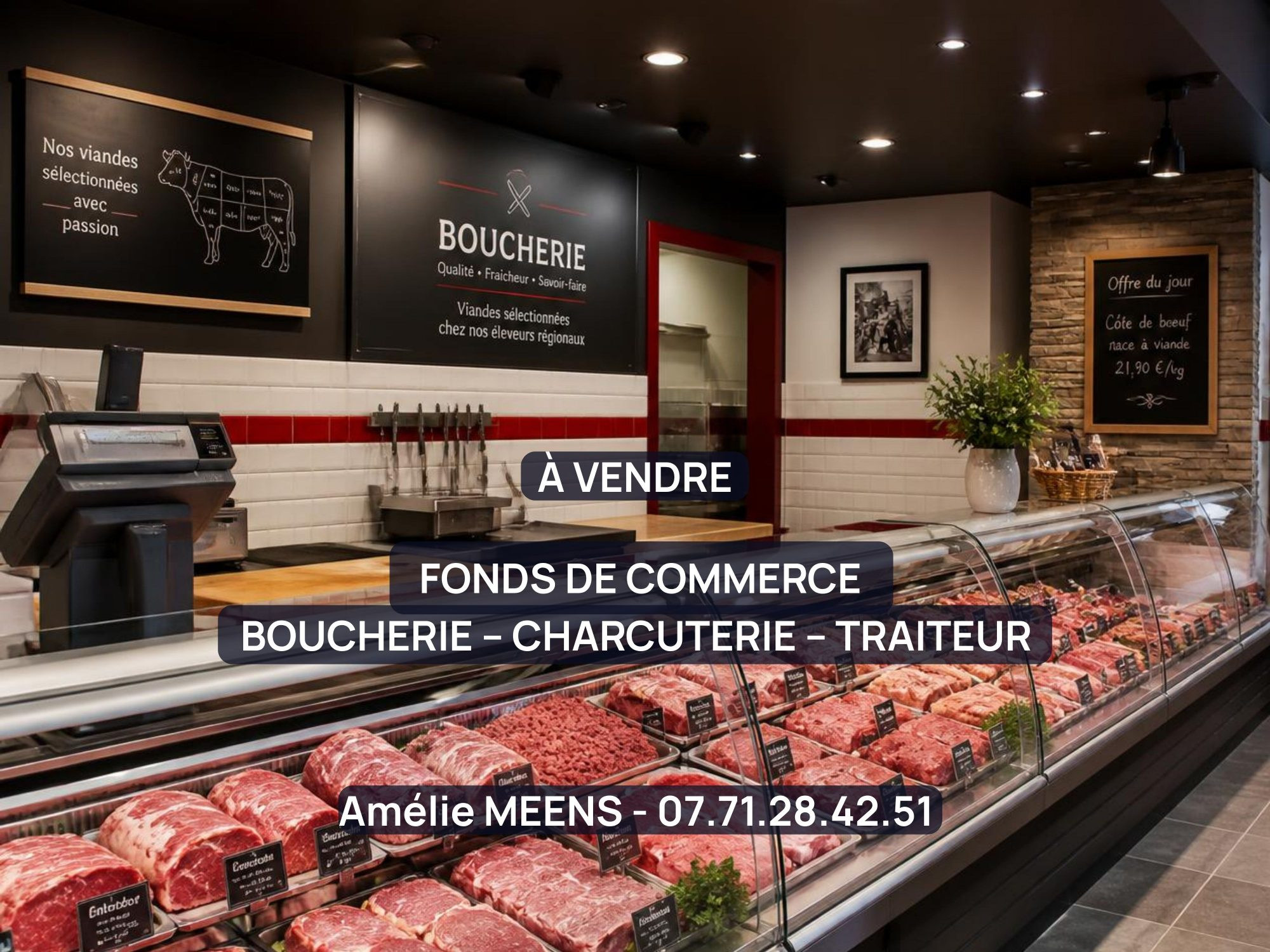 Point de vente boucherie-charcuterie-traiteur