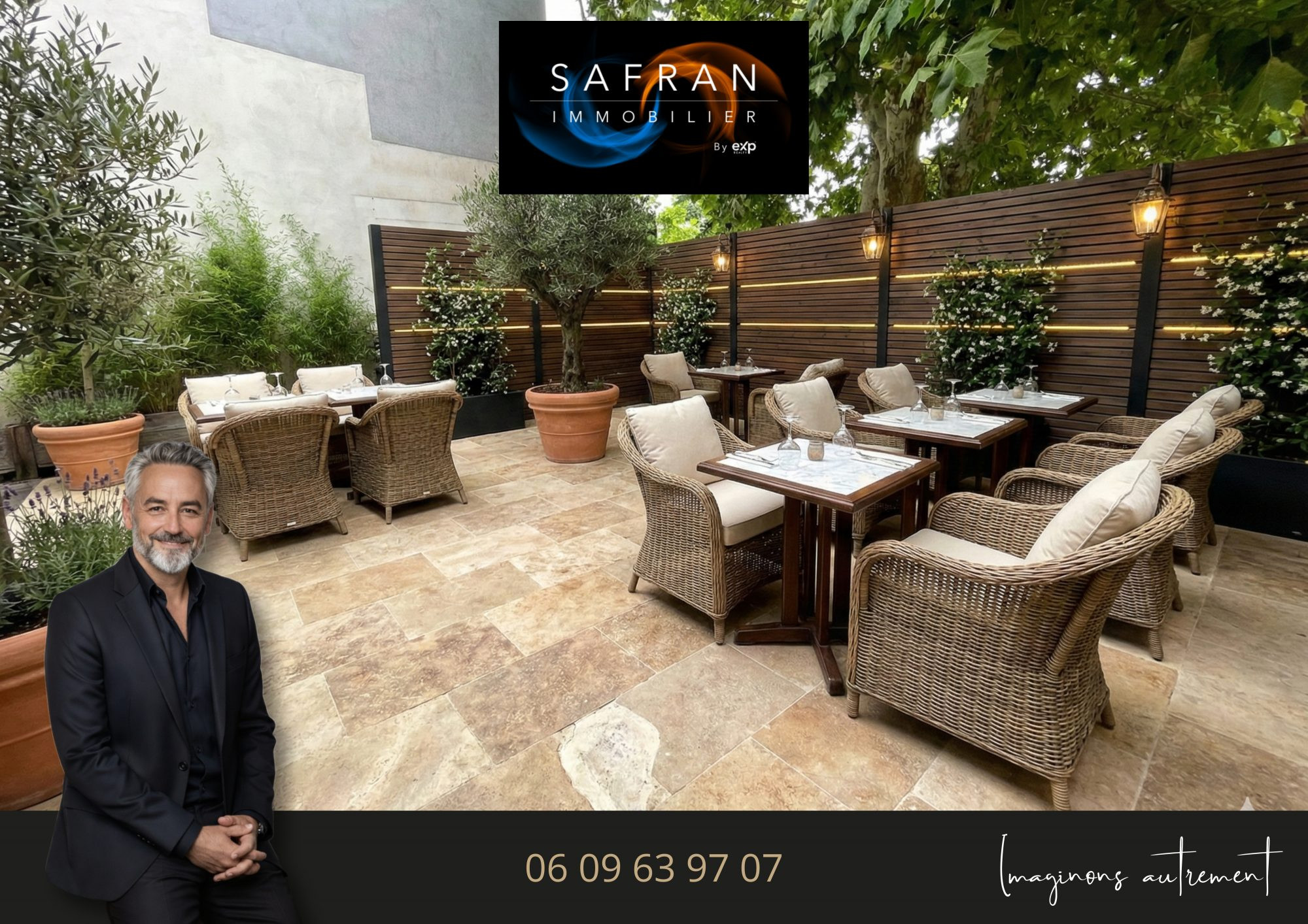 MURS COMMERCIAUX – RESTAURATION AVEC TERRASSE – POTENTIEL D’ÉVOLUTION