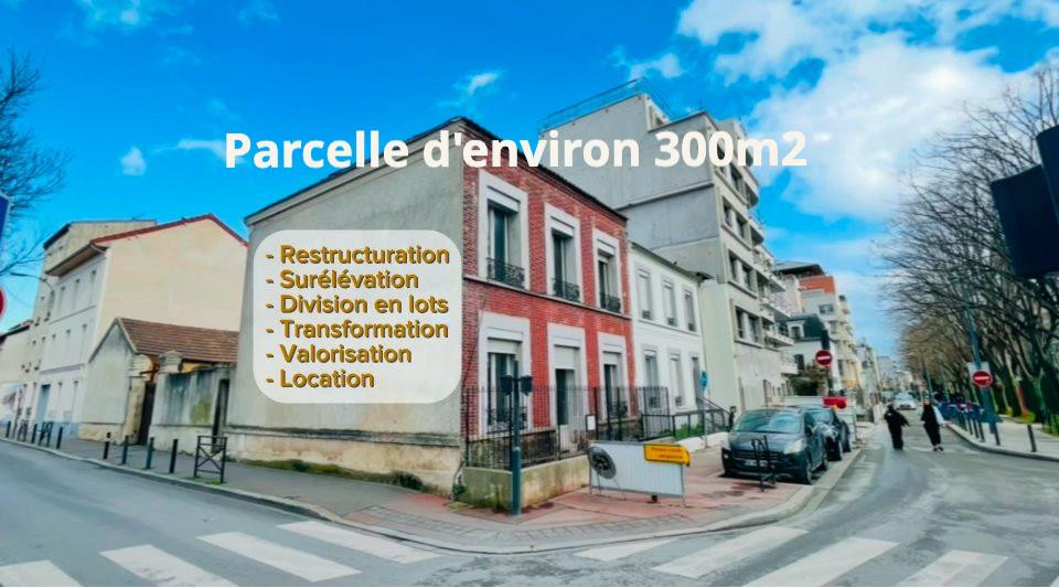 Parcelle d'angle d'env. 300 m2 sur cour / Surrélévation - Division - Valorisation