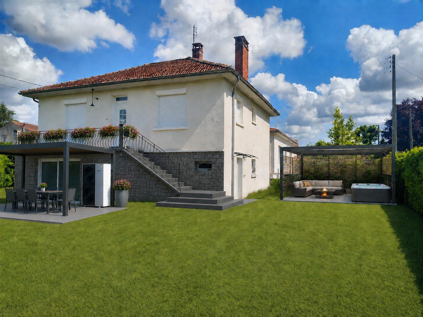Maison de 144 m² composée de 2 logements de 72 m² chacun
