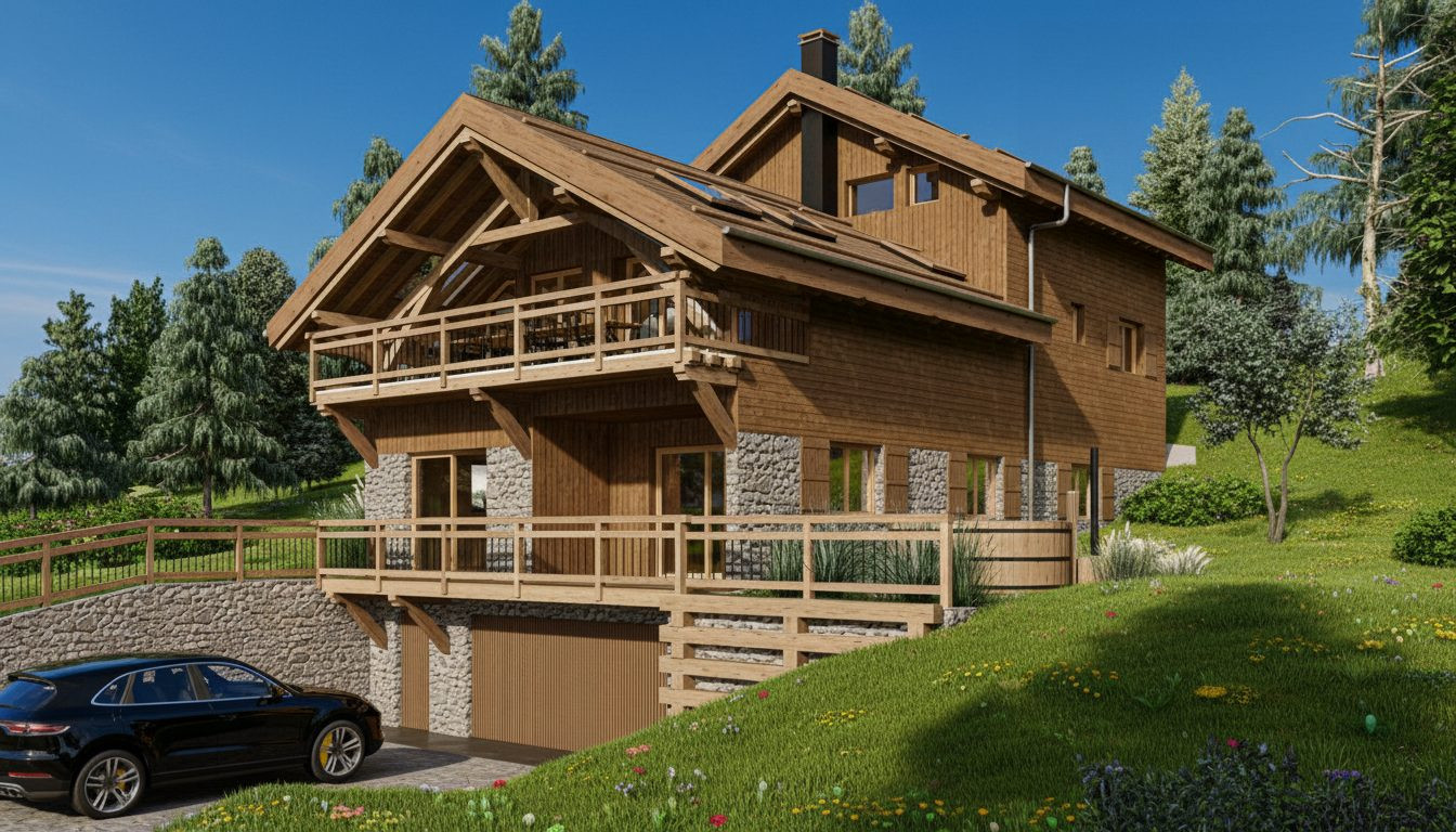 Chalet de luxe neuf 6 pièces de 280m² sur un terrain de 774m²
