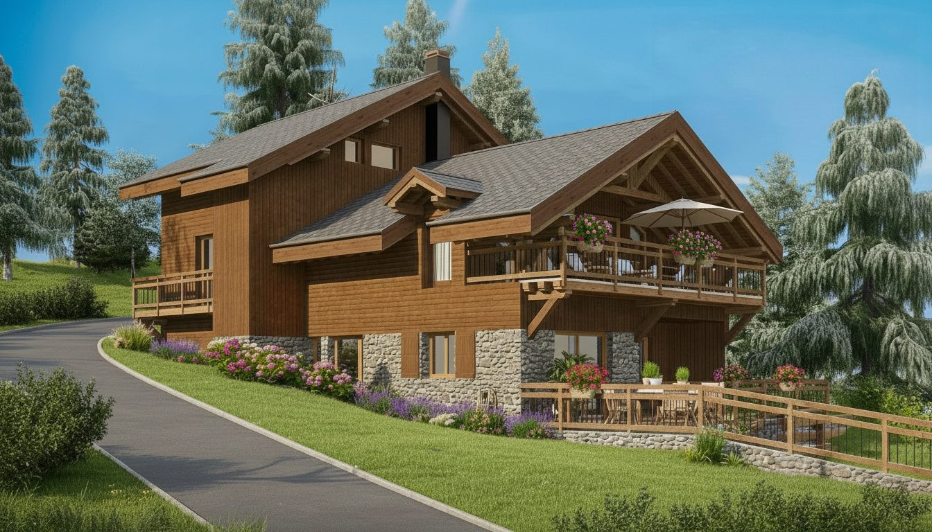 New luxury chalet 6 rooms of 280m² on a plot of 774m² 4