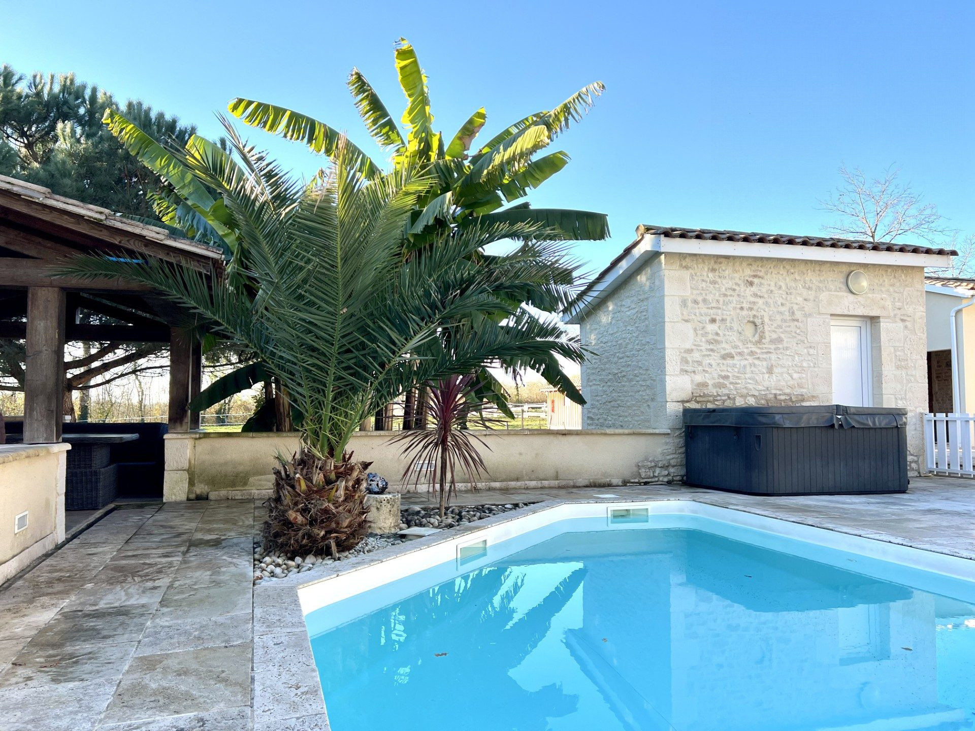 Modern single-story home with pool and outbuildings 3