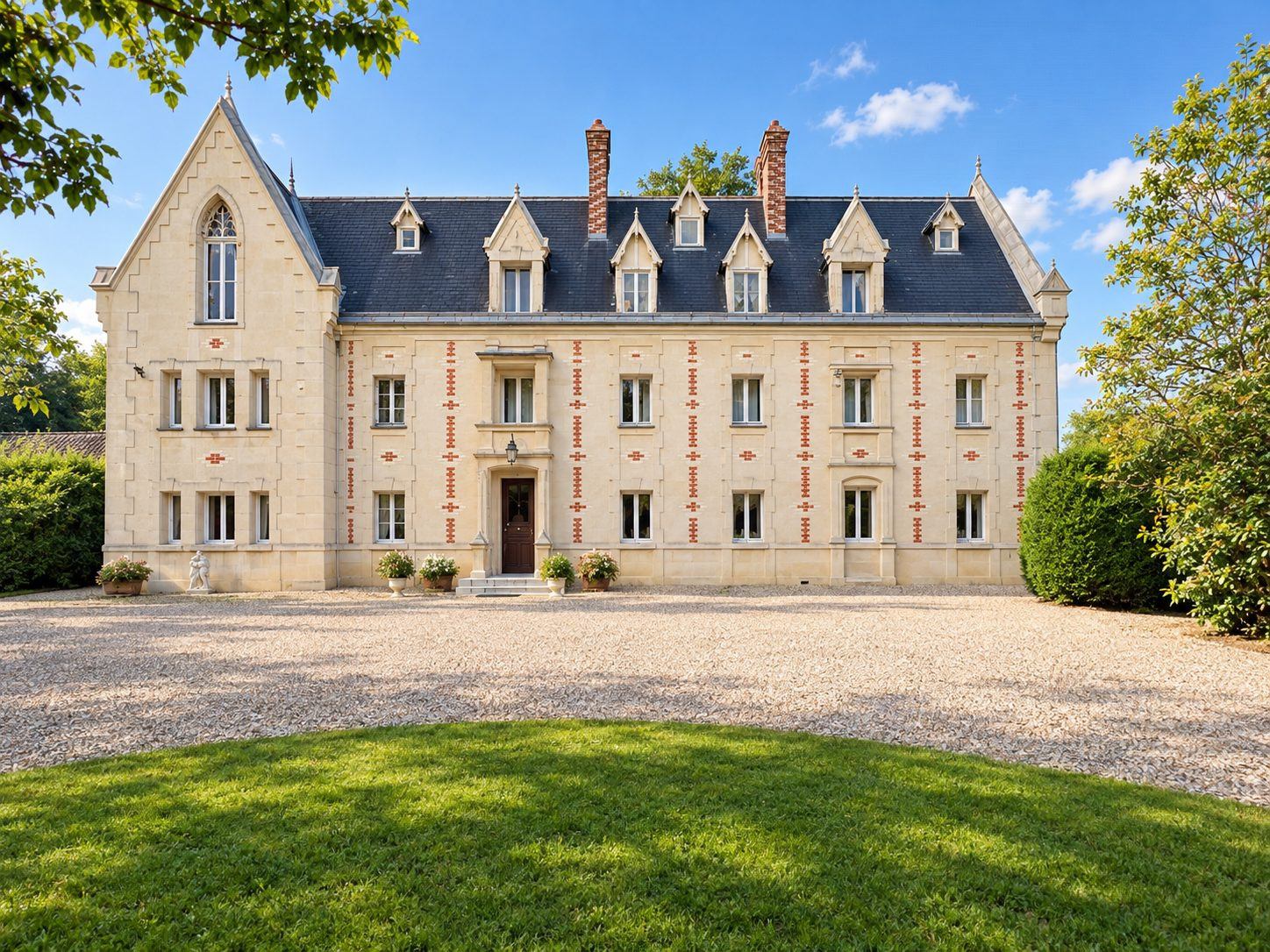 Domaine de caractère – Manoir Tudor XIXe – Parc 1,56 ha – Dépendances – Triel-sur-Seine.