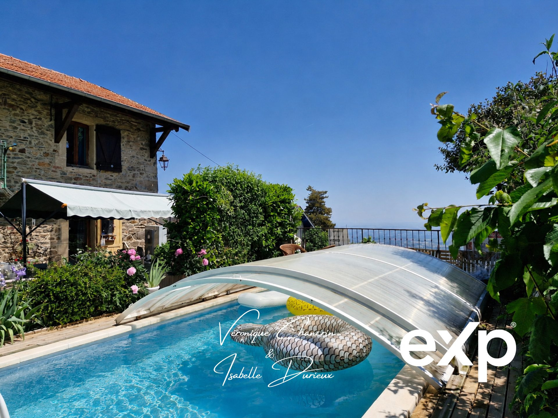 Maison en pierre avec vue Alpes, piscine et beaux volumes évolutifs