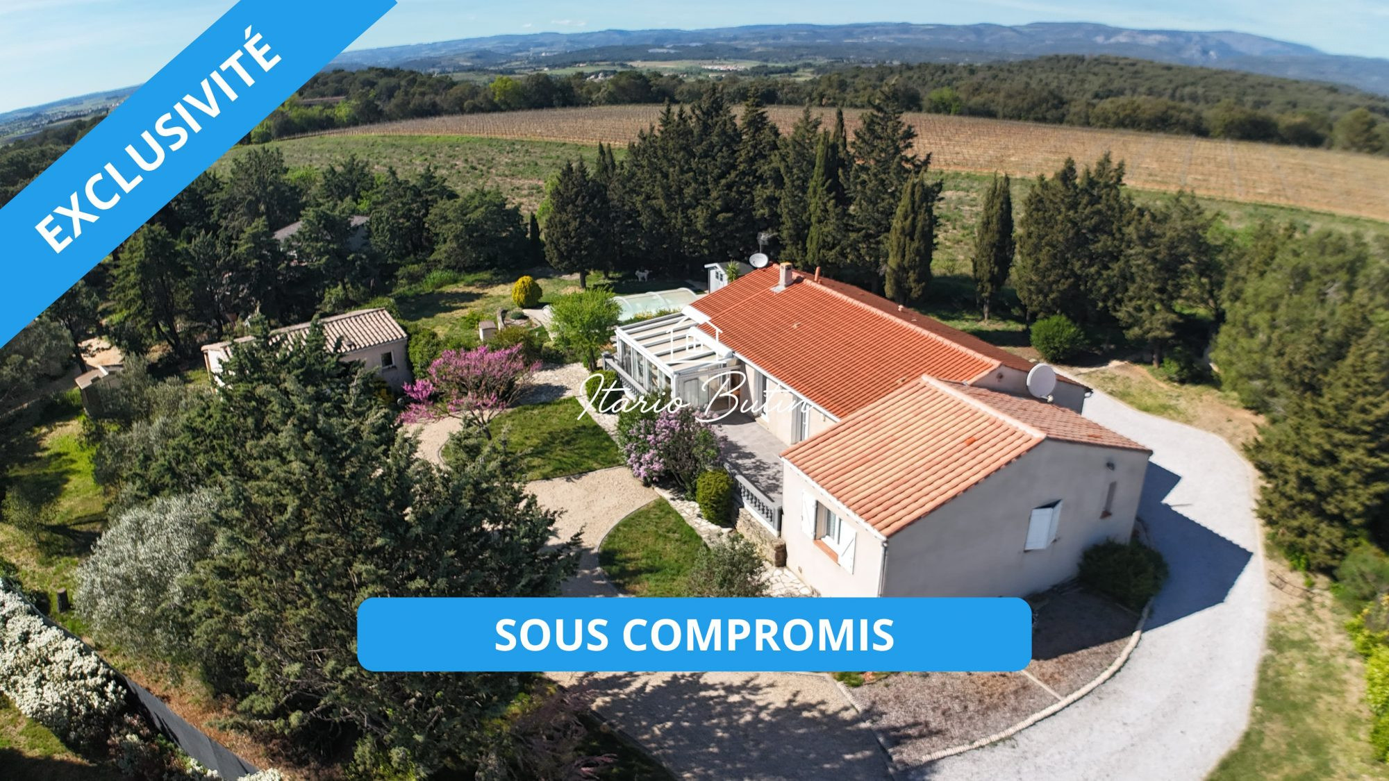 Villa T6 avec piscine et grand terrain au cœur du Minervois