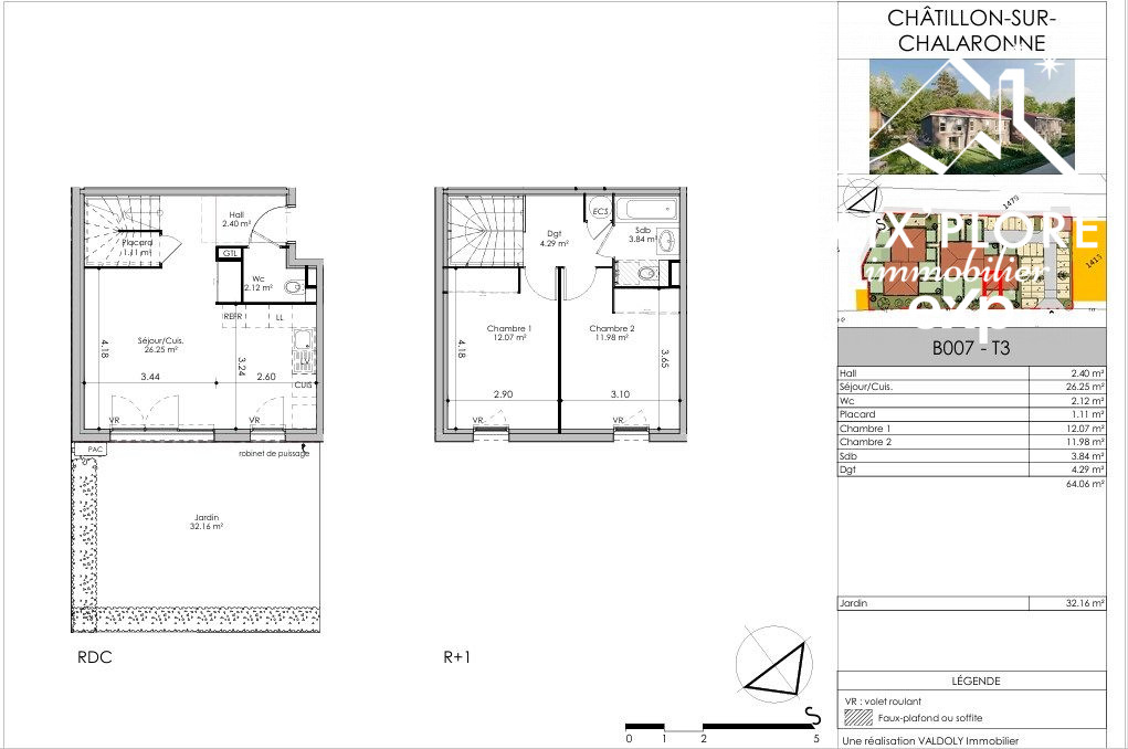 Maison à vendre à Châtillon-sur-Chalaronne, 61 m²