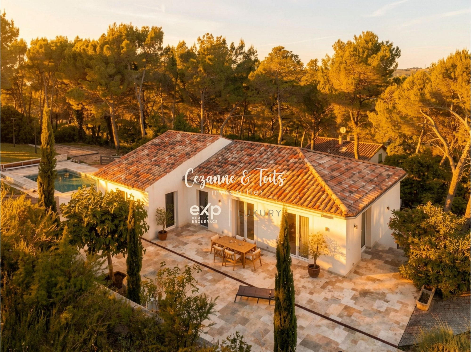 Ventabren — Single-story property, 3 bedrooms, swimming pool, garage and independent 2-bedroom apartment 3