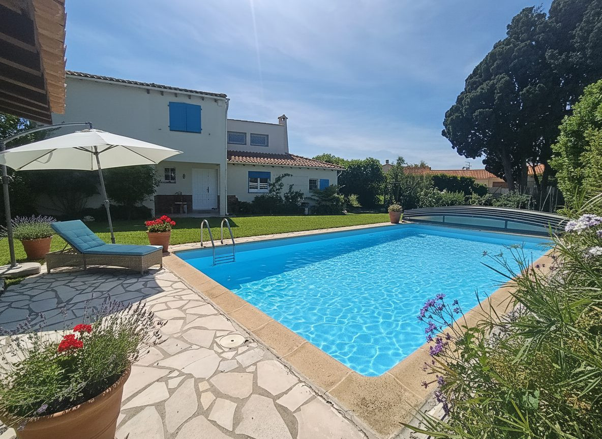 Belle villa de caractère avec grand terrain et pisicne