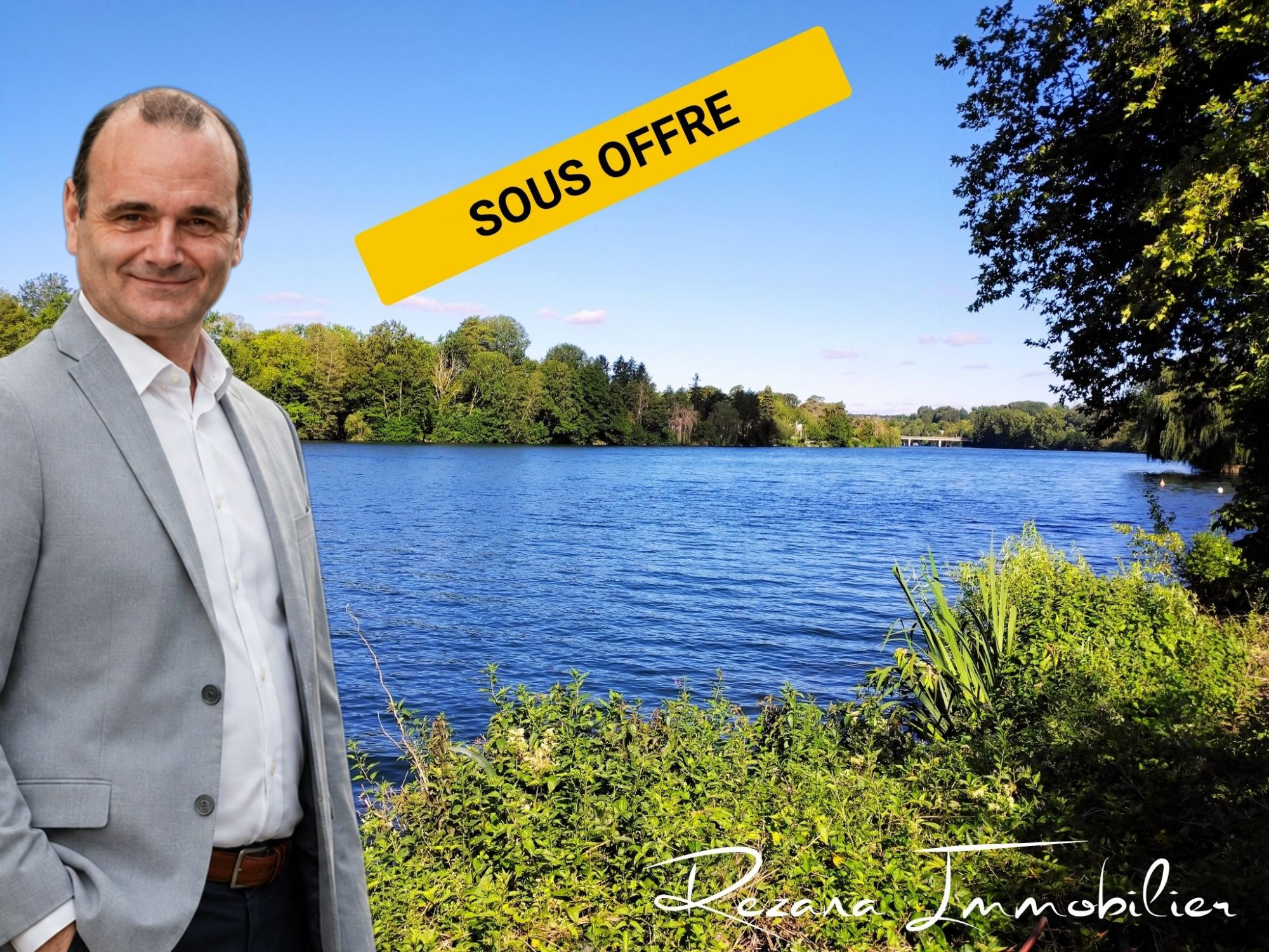 Terrain de 1 497 m² avec berge privative en bord de Seine