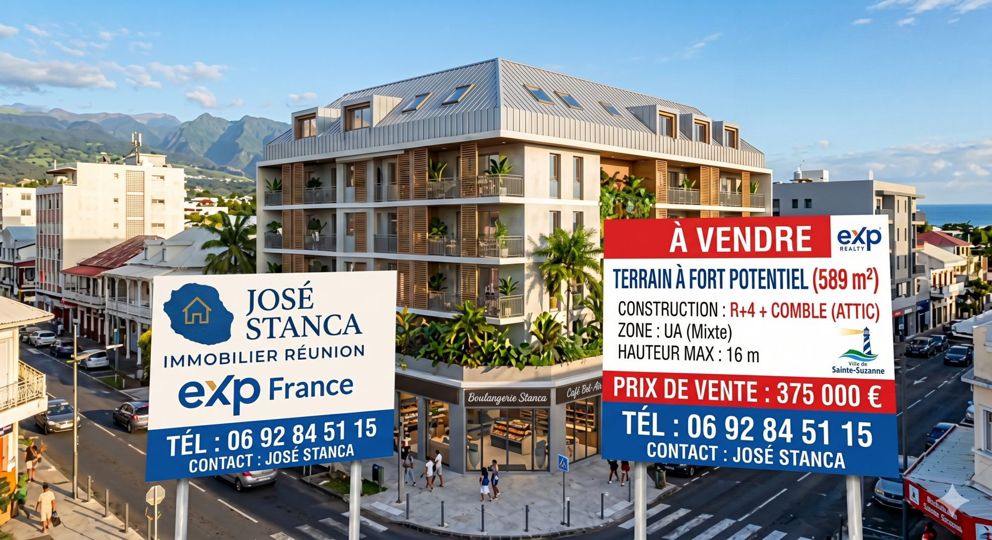 🏢 Terrain à Fort Potentiel – Cœur de Ville de Sainte-Suzanne