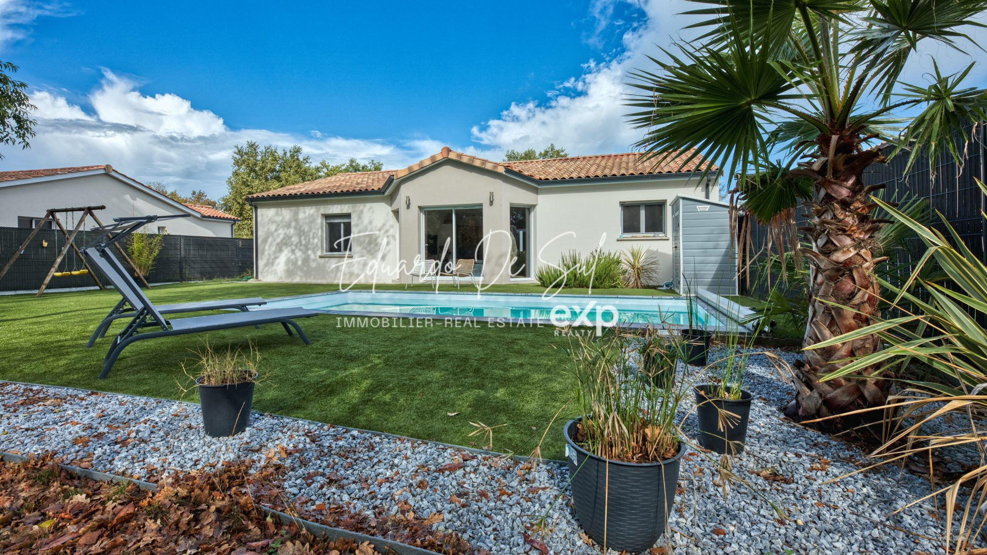 Maison plain-pied récente (2022 et DPE classé A) de 113m², 4 chambres dont 1 suite parentale, piscine et garage