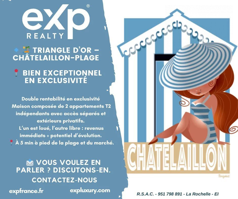 Triangle d’Or de Châtelaillon- Plage-Maison divisible ou familiale
