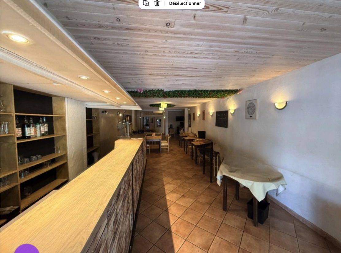 Murs d'un restaurant en hyper centre ville
