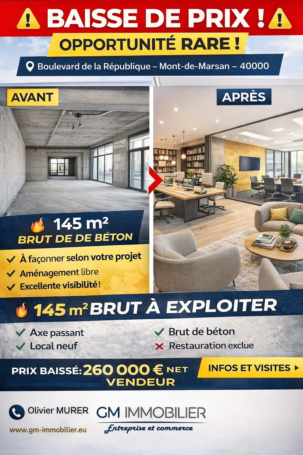 Immobilier pro à vendre à Mont-de-Marsan