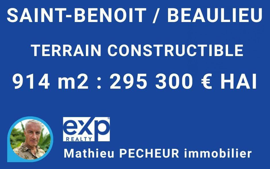 SAINT-BENOIT / TERRAIN CONSTRUCTIBLE 914 m2