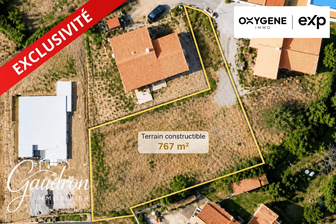 TERRAIN CONSTRUCTIBLE VIABILISÉ DE 767 M² – VUE MONTAGNES
