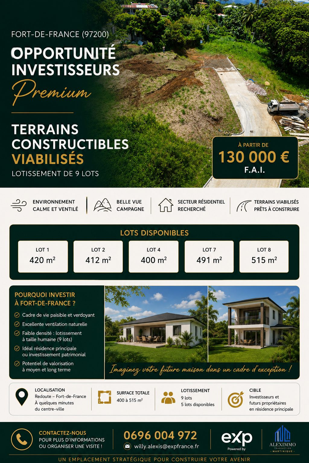 TERRAIN CONSTUCTIBLE ET VIABILISE