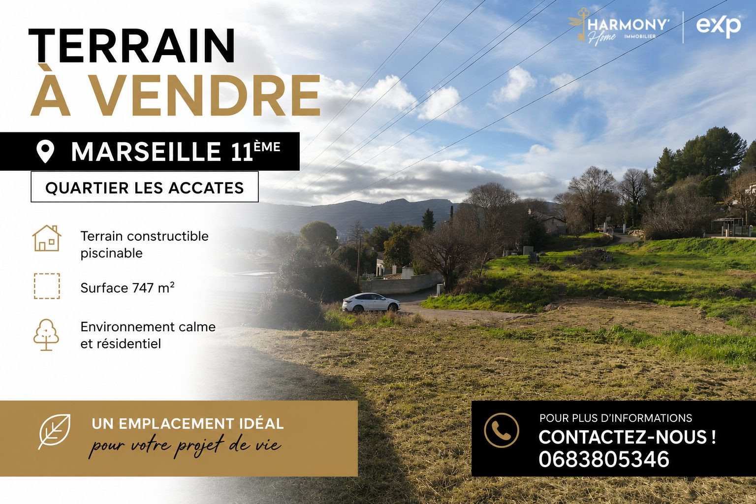 TERRAIN À VENDRE – MARSEILLE 11ÈME – LES ACCATES