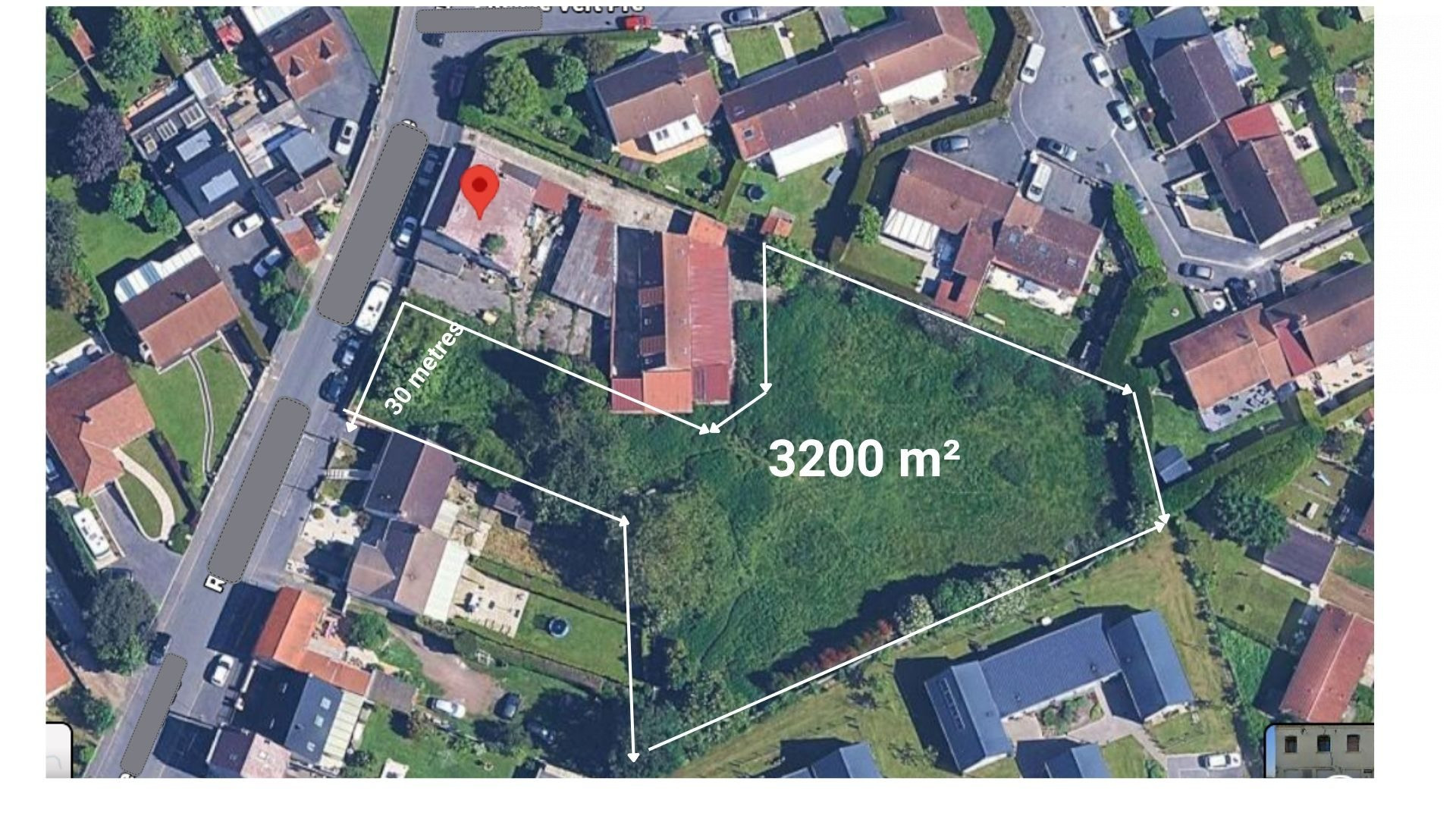 LIÉVIN – TERRAIN CONSTRUCTIBLE DE 3 200 M² AVEC 30 M DE FAÇADE · 249 500 €