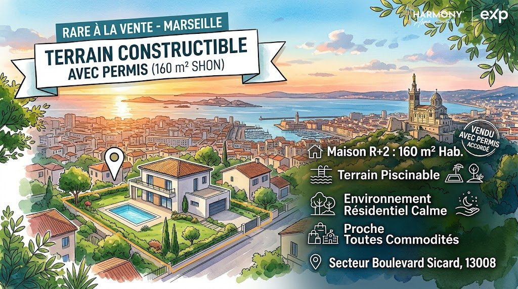 TERRAIN À VENDRE – MARSEILLE 8ÈME