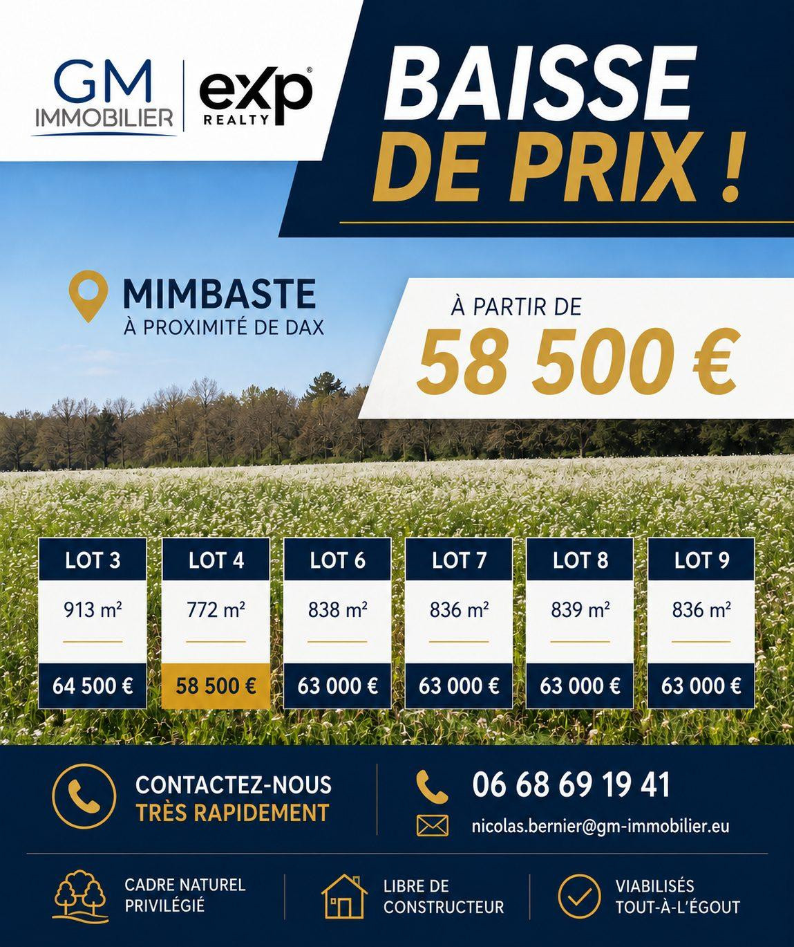 Terrain à vendre à Mimbaste