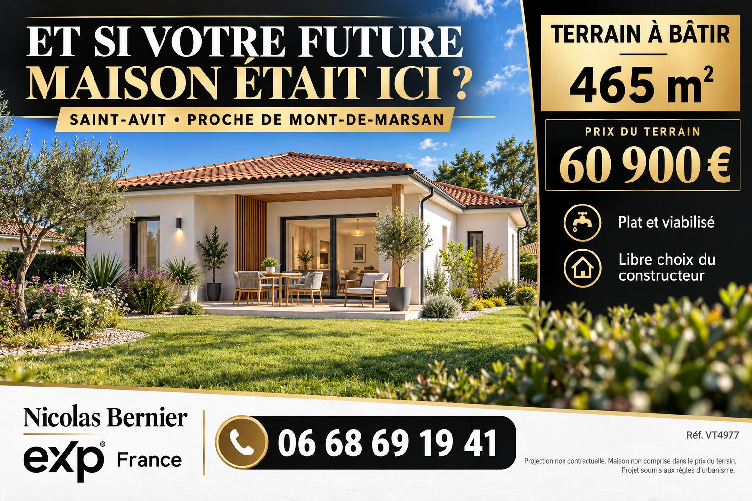 Votre projet commence ici : Votre terrain aux portes de Mont-de-Marsan !