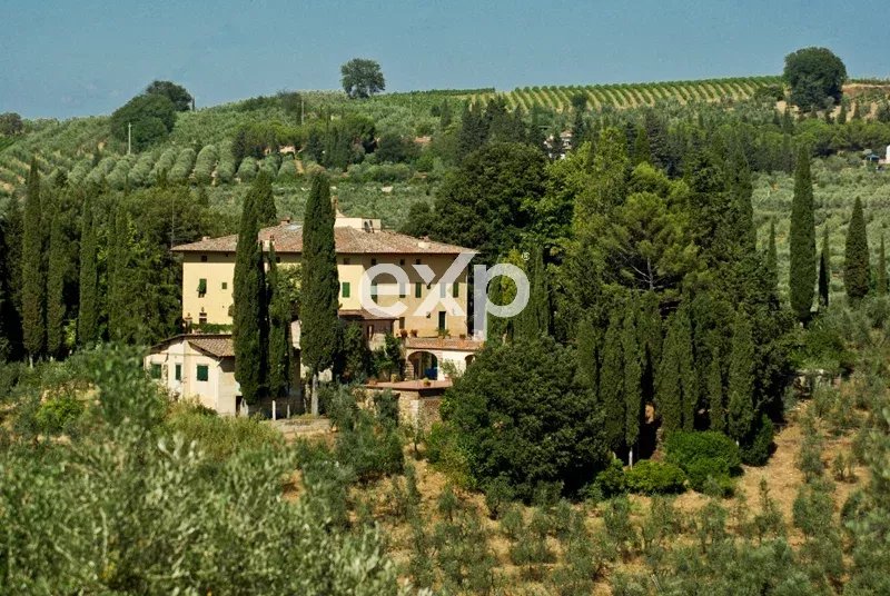 TOSCANA/S. Casciano in Val di Pesa: Villa principale, tre appartamenti e terreno a Gallo Nero Docg