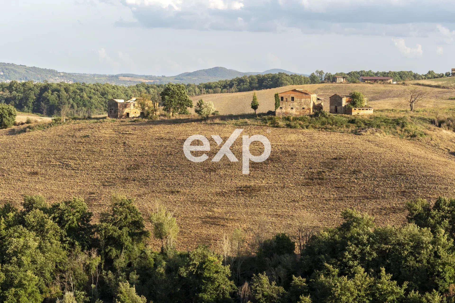 TOSCANA/Siena-CreteSenesi: Tenuta Storica panoramica, circondata da Laghi e vari Poderi annessi