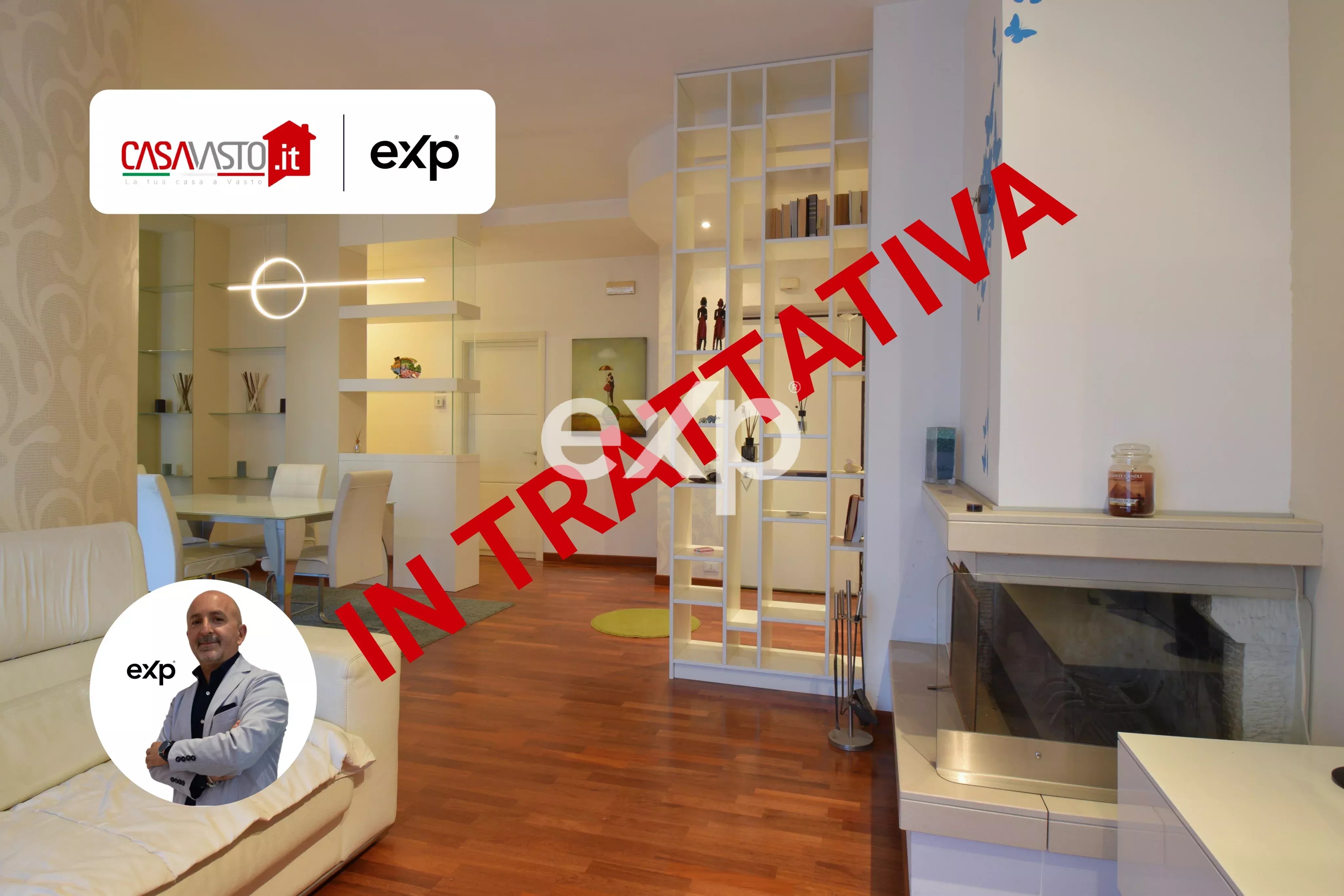 Appartamento ristrutturato con tre camere, soggiorno con camino e ampio terrazzo, nel cuore di Vasto