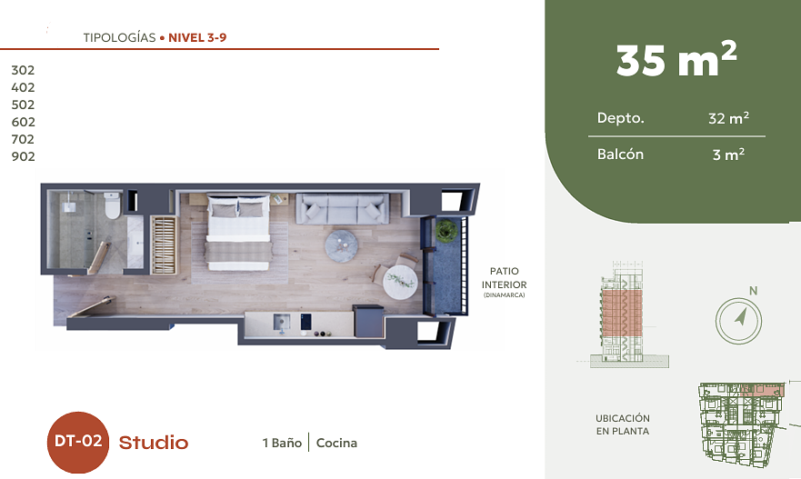 Departamento en CIudad de Mexico 36Mts